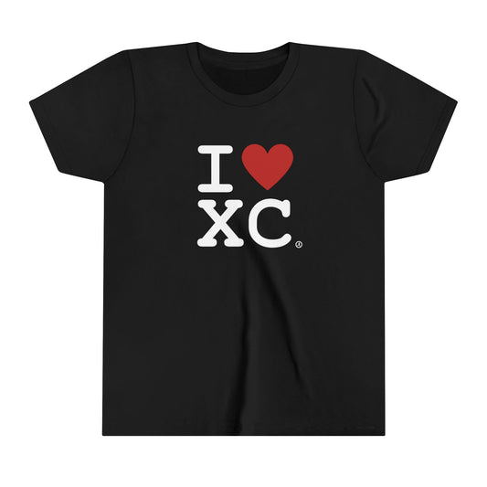 I Love XC - Youth Short Sleeve Cross Country Running Tee